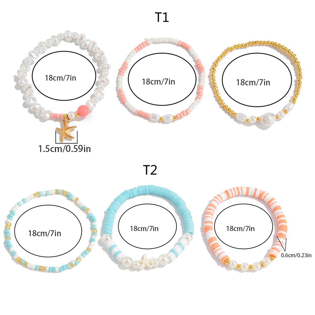 Богемный Красочный Браслет из Бисера с Морской Звездой, Многослойный, Наборный, Тема Океана, Ювелирное Изделие для Женщин, Девушек, Подарок