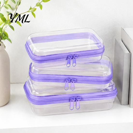 Clear Plastic Box for Gadgets Zipper Storage Bag, Durable Hard Shell Portable Case, Waterproof Travel Pouch Dustproof Container, Headphones Pills And