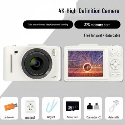 Ретро 4K HD Портативная CCD-камера для студентов и путешествий