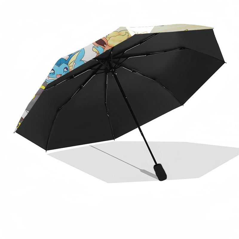1pc Demon SlayerTanjiro Kamado Automatic Folding Umbrella, Portable 3-Fold Design with Iron Frame, Perfect for Outdoor Use, Festive Gifts, Travel, Dai