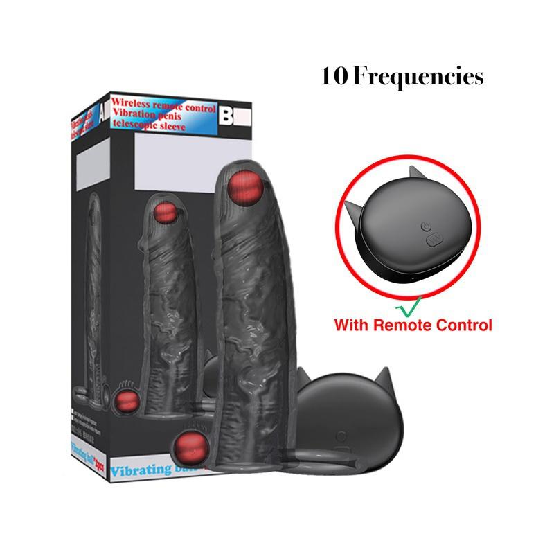 Wireless Penis Ring Sleeve Cock Ring Glans Massager Delayed Ejaculation Erotic Male Sex Toy Men Penis Condom Chastity Cock Ring