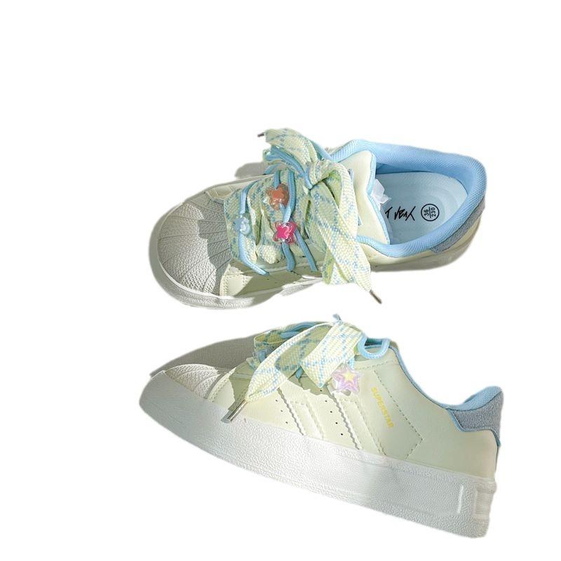 Ракушка нишевый дизайн кеды женские студенческие ранняя весна новый милый универсальный платформа кэжуал