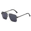 Summer new double beam sunglasses European and American men, metal polygonal large frame trendy sunglasses women