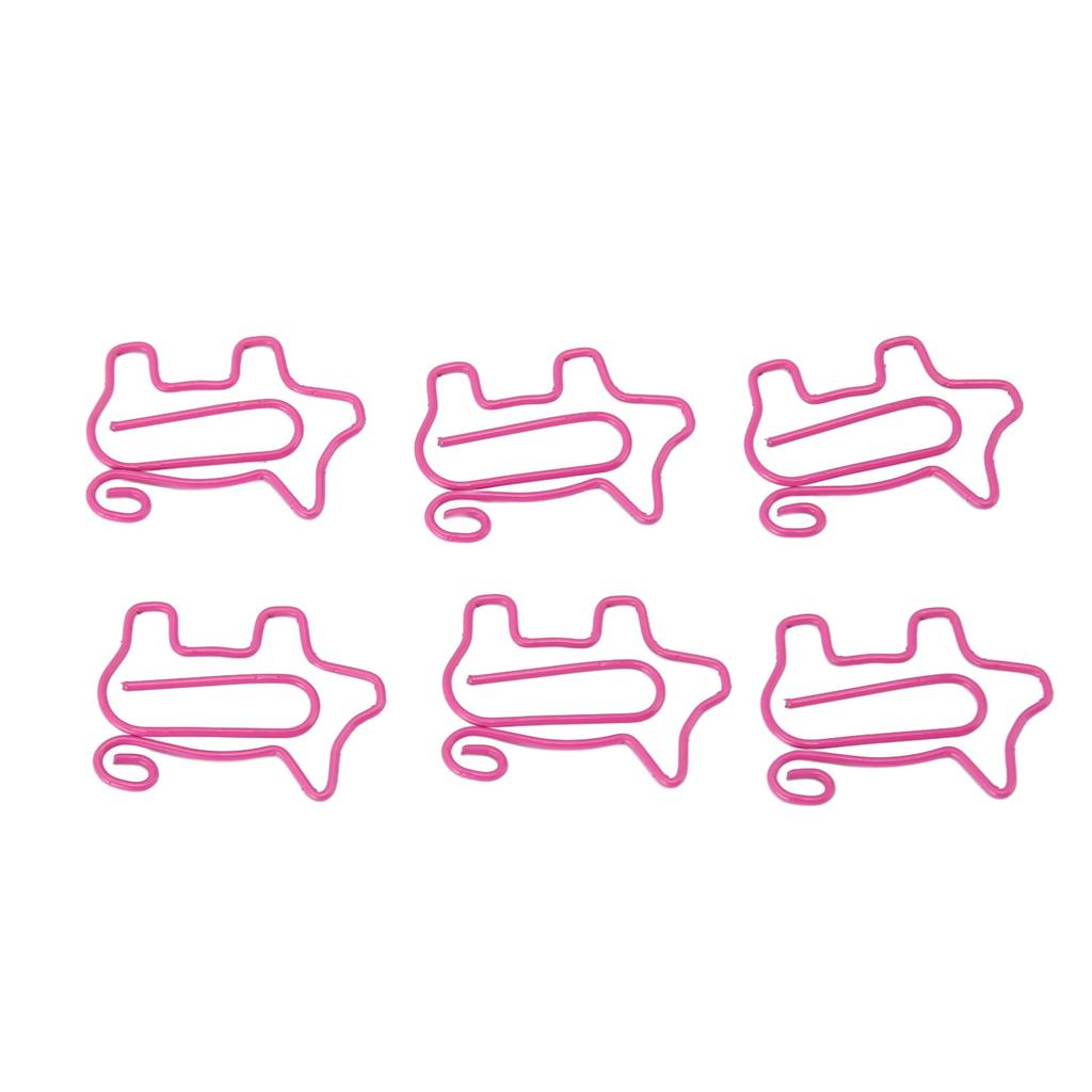 100 шт. Скрепки для бумаги в виде поросят, милые забавные скрепки для бумаги, нескользящие, с металлическим покрытием, закладки-клипсы для дома