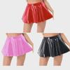 22-Year Pleated PU Leather Stretch Skirt
