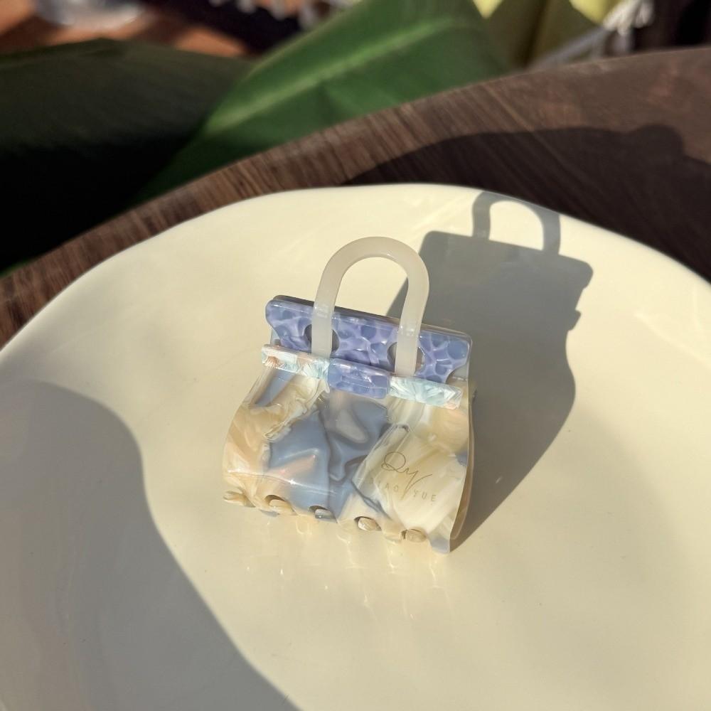 Elegant Handbag Shaped Shark Clip Gradient Color Acetic Acid Hair Claw Square Hair Claw Gifts
