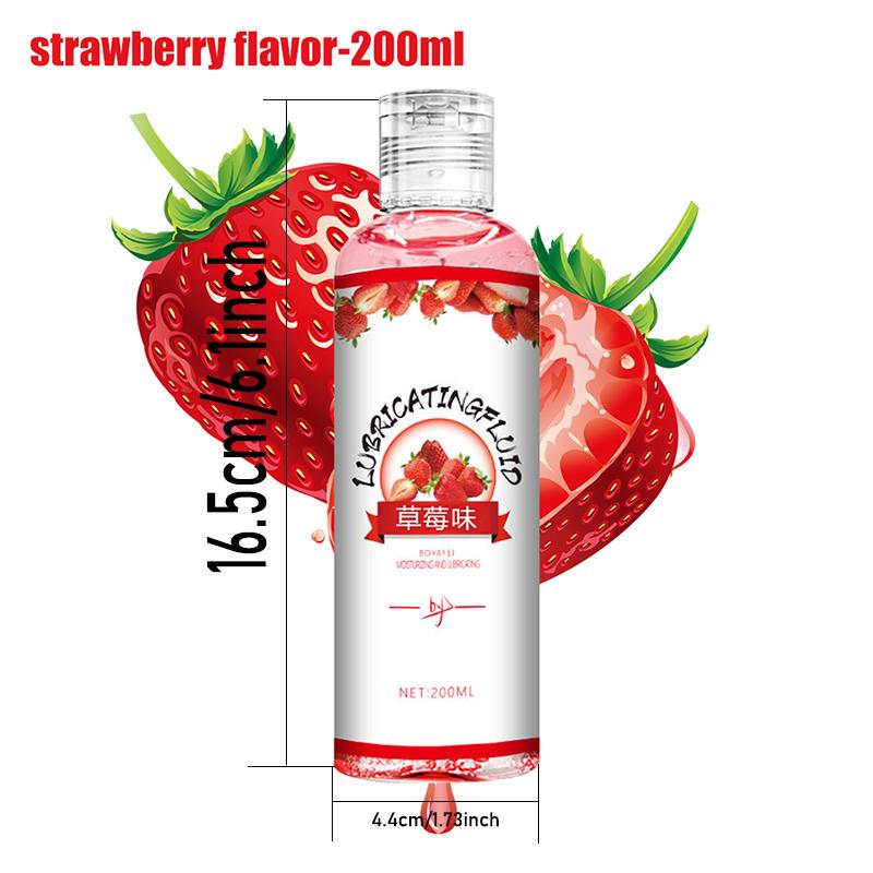 Fruit Flavored Lube 200ml Water Soluble Lubricant Gel Lubricating Oil Personal Lube for Men Women Couple Sexual Tool Anal Lube