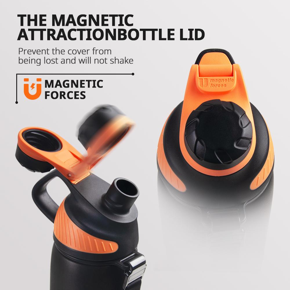 Fjbottle Термобутылка С Магнитной Крышкой Для Активного Отдыха и Спорта Из Нержавеющей Стали Бутылка Для Воды Сохраняет Холод Изолированная Термос 1000 мл