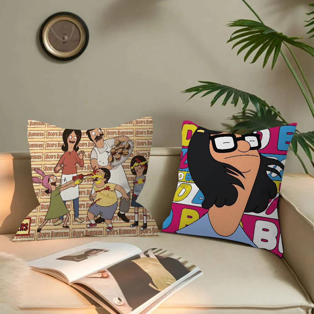 Bobs-Burgers Anmie Cushion Cover Inches Farmhouse Decor Home Throw Pillow Covers For Couch Decorations
