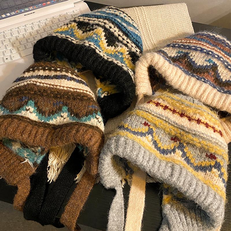 Шапка из шерстяной смеси с ветром, женская, осень-зима 2024, термозащитная шапка для ушей, универсальная шапка прилив