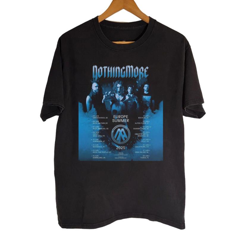 New Nothing More Band 2025 Tour Black Cotton S 5xl T Shirt Mi226
