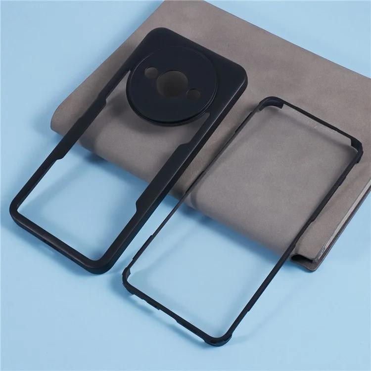 Для Xiaomi Redmi A3 / Poco C61 4G Противоударный чехол из акрила + корпус телефона из ТПУ, встроенная защитная пленка для экрана из ПЭТ, черный