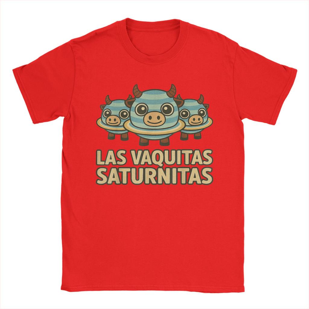 Повседневная футболка Летняя Las Vaquitas Saturnitas Смешная Итальянская Детская Футболка-мем Футболка для мужчин с коротким рукавом