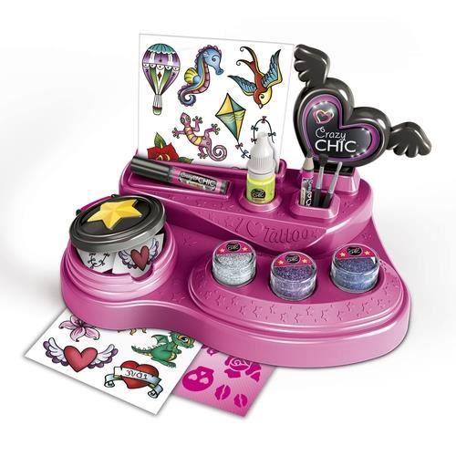Kit De Tatouage - CLEMENTONI - Crazy Chic - Multicolore - Pour Filles - À Partir De 3 Ans
