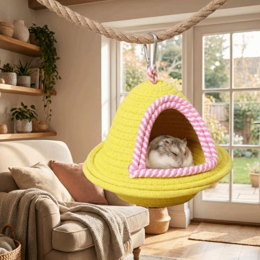 Windproof Parrot Hammock Handmade Weave Bird Hanging Bed Parrot Bed House  All Season