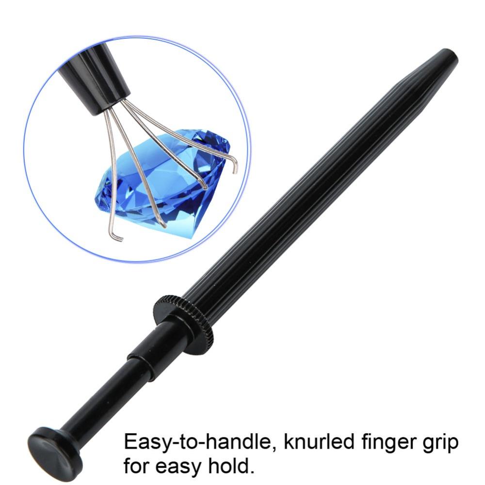 4 Prong Gem Pick Up Stainless Steel Holder Tool Professional Grabber Tool Jewelry Making
