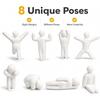 8 Paintable Multi Poses Mecha Chameleon 3D Printed Figures Unpainted PLA Miniatures Christmas Hanging Ornament for DIY Art