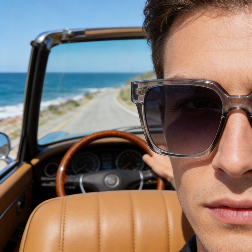 Retro Large Frame Sunglasses With Uv400 Polarized Lens For Summer Travel And Fashion