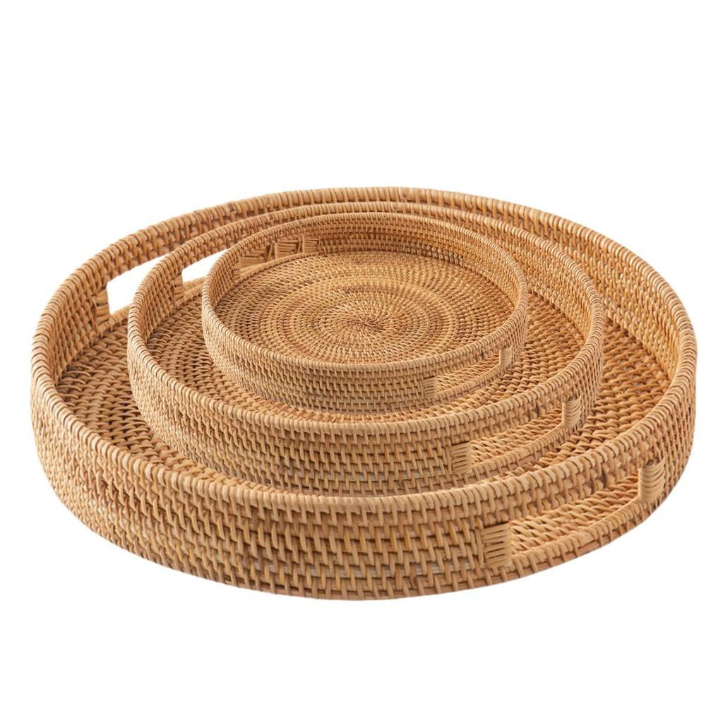 Rattan Tray for Serving and Storage Enhance Your For Home's Rustic Charm