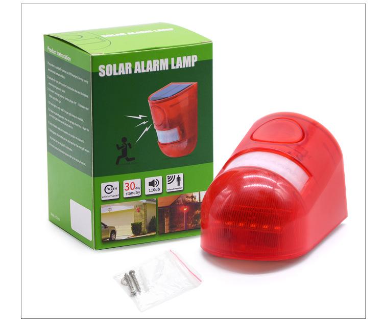 Solar-Powered Wireless Motion Sensor Alarm with Sound and Light for Anti-Theft and Animal Repellent