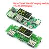 LED Dual USB 5V 2.4A Micro/Type-C USB Mobile Power Bank 18650 Charging Module Lithium Battery Charger Board Circuit Protection
