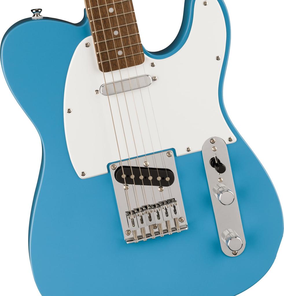 Squier by Fender Squier Electric Guitar Squier Laurel White California Blue with Soft Case Sonic™ Telecaster®, Fingerboard, Pickguard,