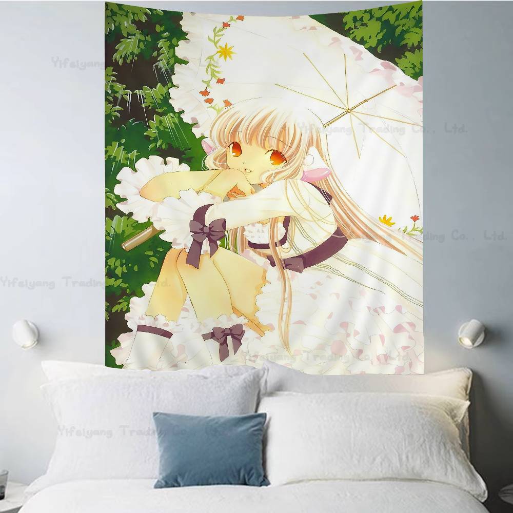 Аниме Chobits Классический Печатный Большой Настенный Гобелен Искусство Научная Фантастика Комната Домашний Декор Декор Одеяло