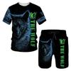 Wolf 3d Printed T-shirt Shorts Suit Male/Female Summer Casual Short Sleeve Tops Men Tracksuit Sets Fashion Men's Clothing Suit