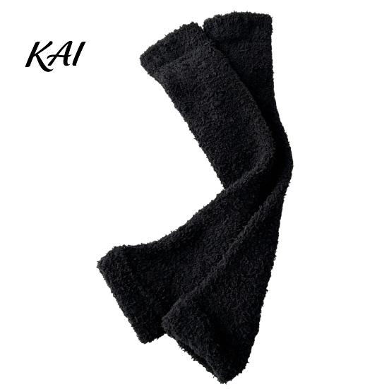 Thermal Velvet Leg Sleeves for Women Coral Fleece Warmers Women, Thickened Winter Knee High Comfortable Leggings Socks, Striped/Solid Color,