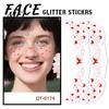 Temporary Body Art Decals Tattoo Sticker, Red Freckles Face Tattoo, Waterproof Fun Holiday Stickers for Adults Festive Party Makeup Tattoos