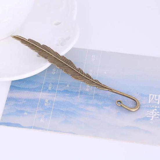 2Pcs Feather Bookmark Metal Book Mark Page Reading DIY Gifts Stationery for Home Study School Office