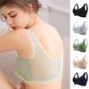 Women's Solid Color Seamless Beautiful Back Large Size Ice Silk Unwired Bra