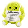 Pocket Sized Inspirational Gift for Athletes Knitted Positive Sports Ball Plush Emotional Support Doll with Hand Woven Encouraging Words Encouragement