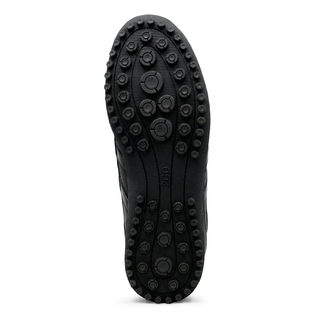 ROCK GEAR RG710 Men's Spikeless Golf Walking Shoes, PU Leather Low-Top Sneakers, Size 3E, Black, Size 26.0