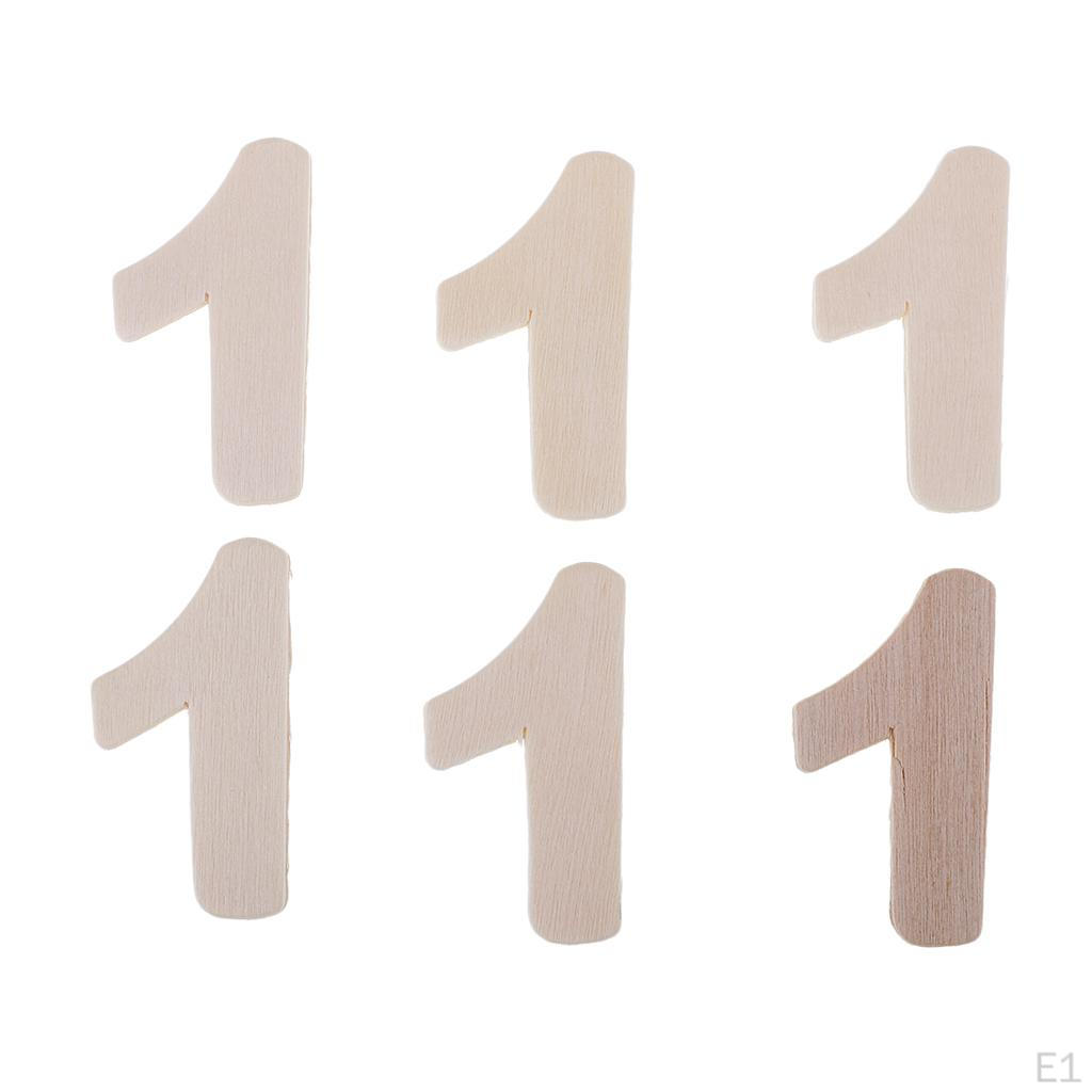 60 штук натурального дерева, украшения с арабскими цифрами 0-9 и развивающими игрушками для детей, игры