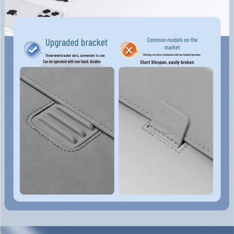 Leather Laptop Stand Bag for 13-16 Inch MacBook, Xiaoxin Air, Huawei