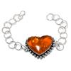 Natural Baltic Amber Gemstone Handmade 925 Sterling Silver Bracelet 7-8" u9H73