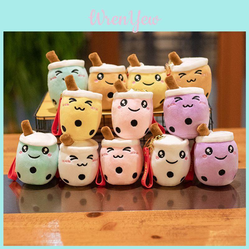 High Quality Bubble Tea Boba Cups Plush Key Chain Plush Toy For Birthdays