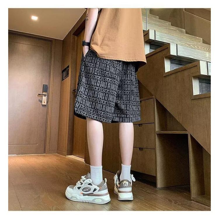 Шорты с принтом для мужчин, летние шорты в американском стиле, быстросохнущие повседневные спортивные брюки длиной пять четвертей