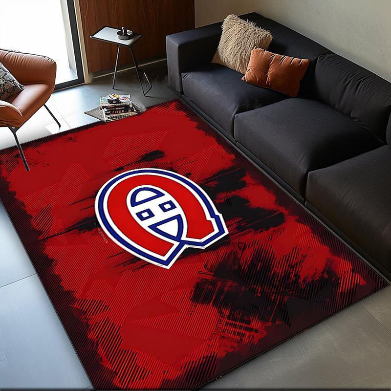 Canadiens Area Rug Suitable for Indoor And Outdoor,Carpets for Playroom, Homes, Offices, Living Rooms,Home Decor,Christmas Fan Gift