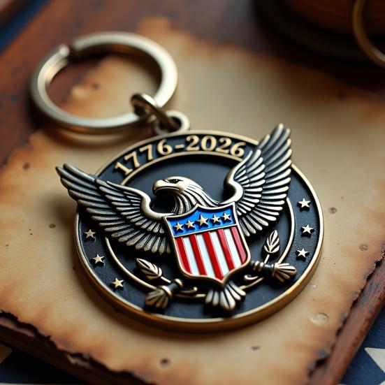 Отпразднуйте 250 лет американской гордости Брелок в форме совы с узором флага США Брелок к 250-летнему юбилею Универсальный сувенир