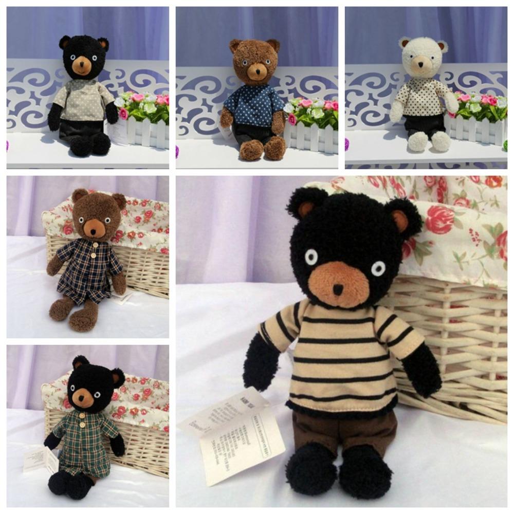 Cartoon Bear Plush Toy Fluffy Bear Stuff Doll Stuffed Toys Wearing Bear Plush Toys  Home Decor