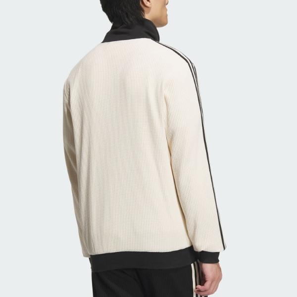 Adidas Вафельный топ Beckenbauer Track Top Wonder White унисекс в уличном стиле JW0109
