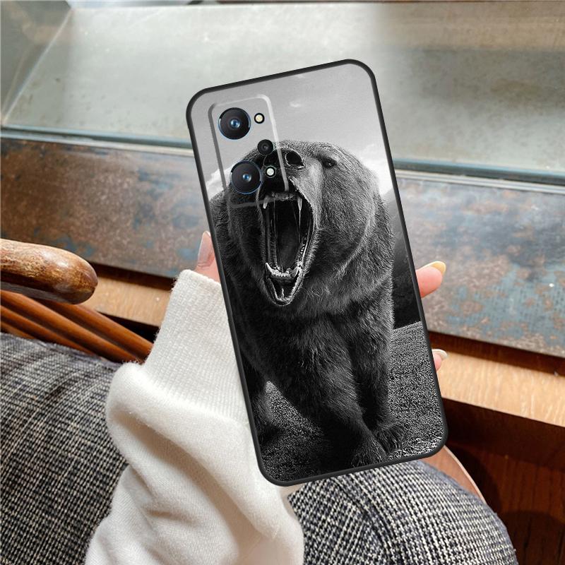 Cute Grizzly Bear Case For Realme 13 Pro Plus 11 12 14 C71 C75 C55 C51 C53 C25 C63 C61 C65 C67 GT6 GT7 15 Pro
