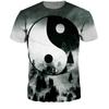 Мужская повседневная футболка с короткими рукавами и принтом в виде черепа и звездного неба с 3D-принтом Футболки (Мужской)