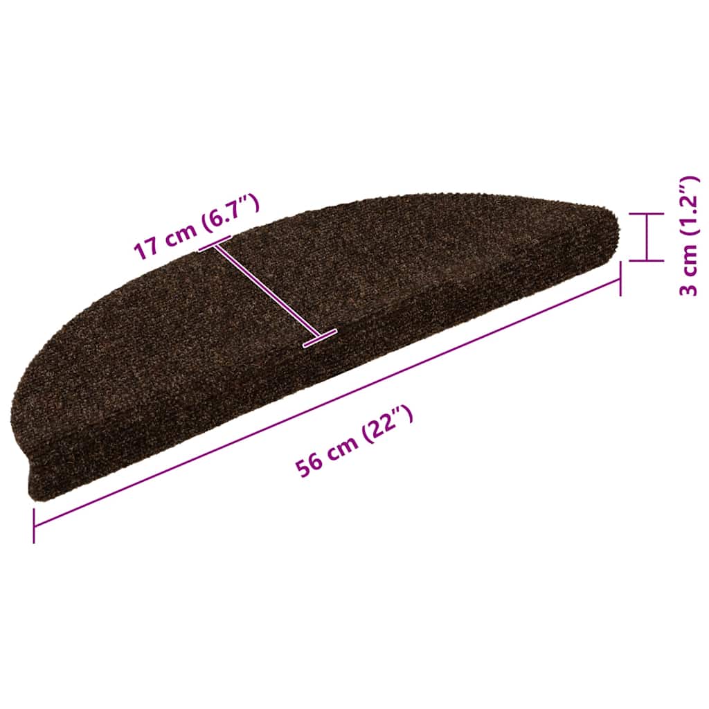Maty Na Schody Samoprzylepne 30 Szt. Brązowe 56X17X3 Cm