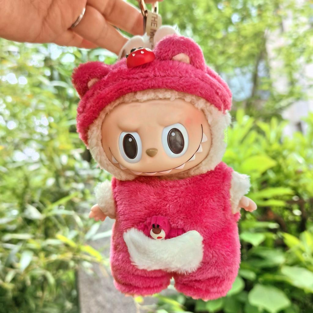 17 см Милая Мини Плюшевая Кукла Одежда Наряд Аксессуары Куклы Идол Медведь Комбинезон Одежда DIY Подарок Детям