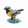 Gobricks MOC Серый трясогузка Строительные блоки Миры Животных Серый трясогузка Птицы Кирпичики Модель DIY Сборные Игрушки Подарки на День Рождения для Детей