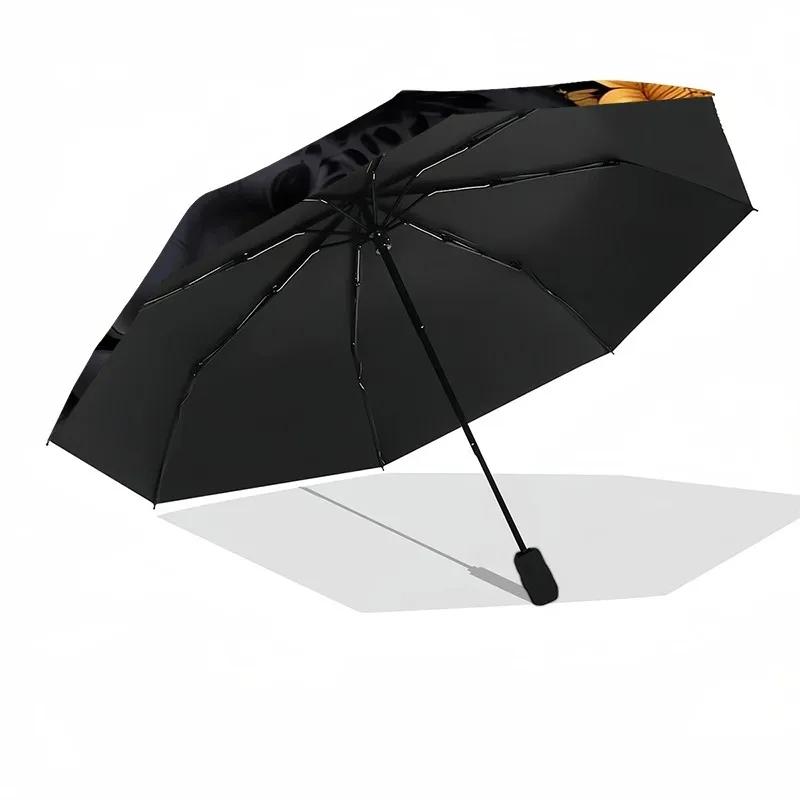 Magic Owl Wizard Umbrella Automatic Open/close, Sturdy Iron Frame & 8-Rib Structure, Umbrella for Women & Men, Christmas Gift