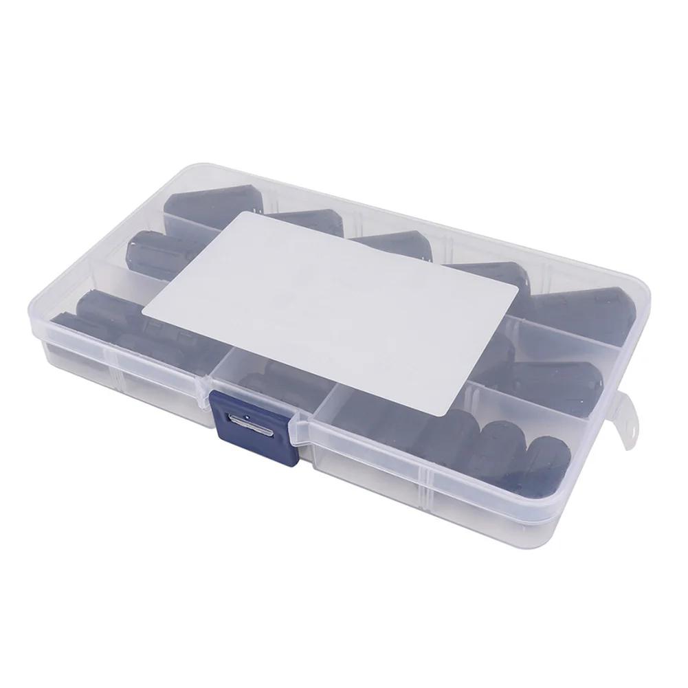 Набор из 25/22 шт. кольцевых зажимов с ферритовым сердечником 3,5 мм/5 мм/7 мм/9 мм, защелкивающиеся на кабель, фильтры шума, подавители для USB, автомобильного радио, видео